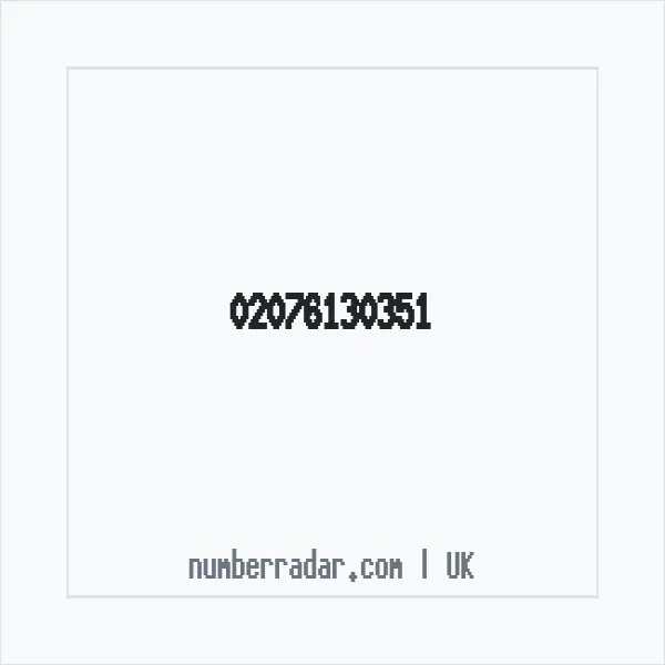 Reverse number check for +44 20 7613 0351 — who called me?