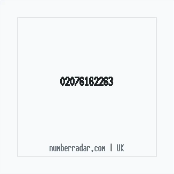 Reverse number check for +44 20 7616 2263 — who called me?