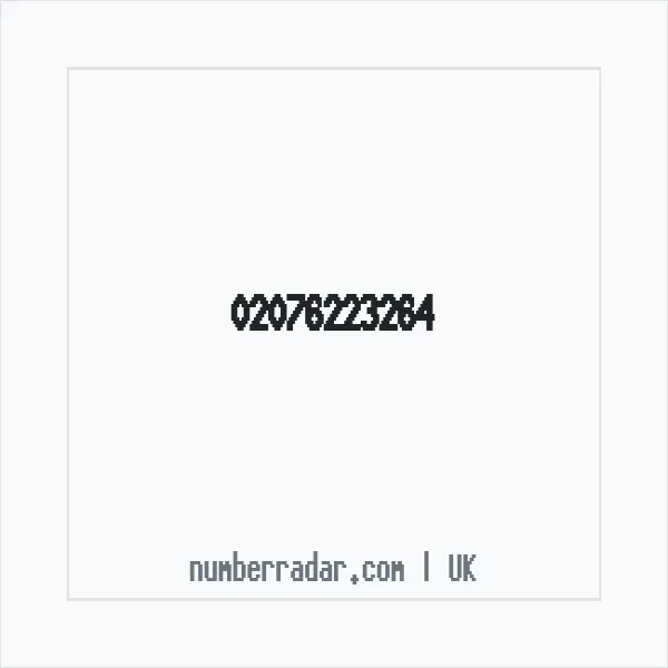 Reverse number check for +44 20 7622 3264 — who called me?