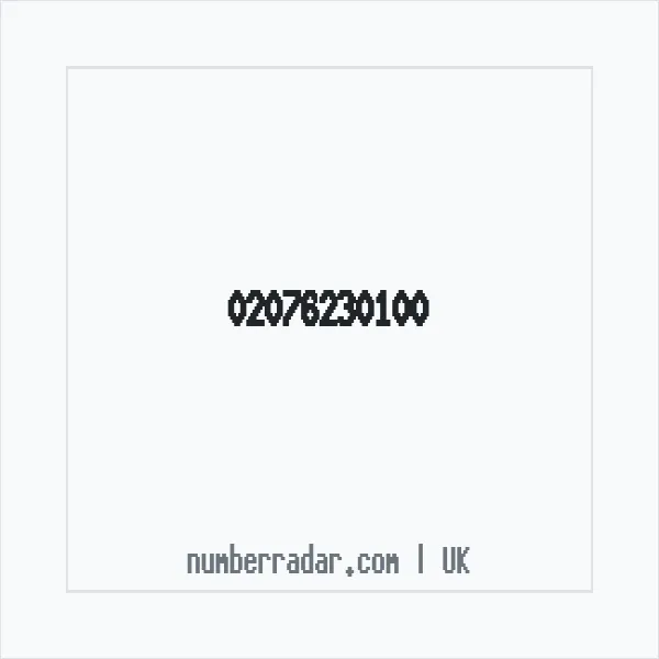 Reverse number check for +44 20 7623 0100 — who called me?