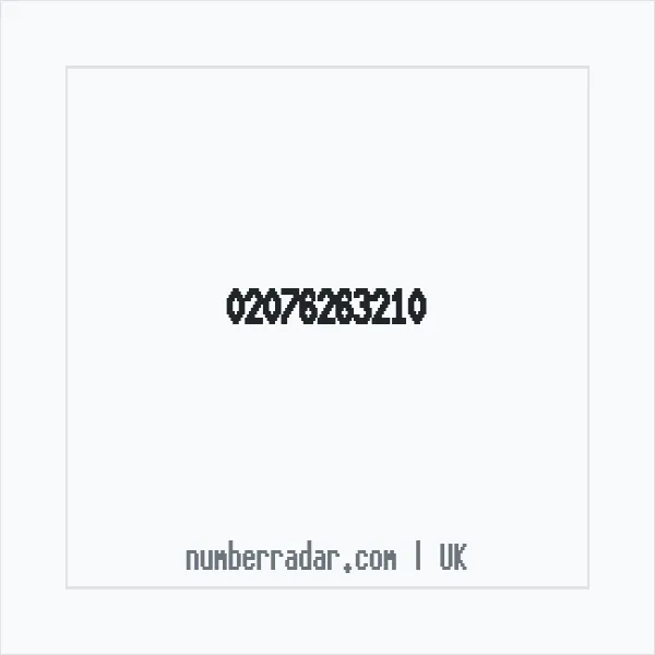 Reverse number check for +44 20 7626 3210 — who called me?