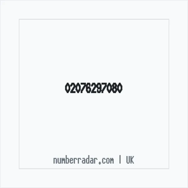 Reverse number check for +44 20 7629 7080 — who called me?