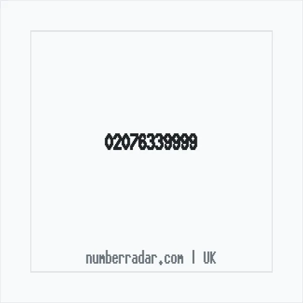 Reverse number check for +44 20 7633 9999 — who called me?