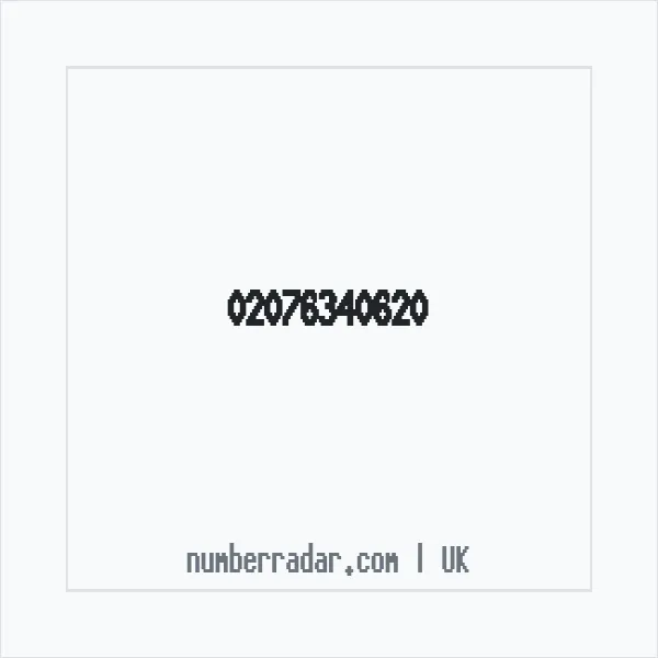 Reverse number check for +44 20 7634 0620 — who called me?