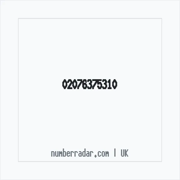 Reverse number check for +44 20 7637 5310 — who called me?