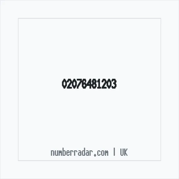 Reverse number check for +44 20 7648 1203 — who called me?