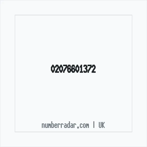 Reverse number check for +44 20 7660 1372 — who called me?