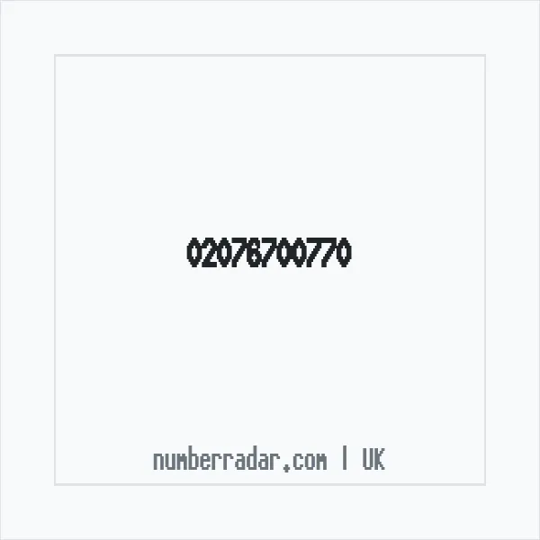 Reverse number check for +44 20 7670 0770 — who called me?