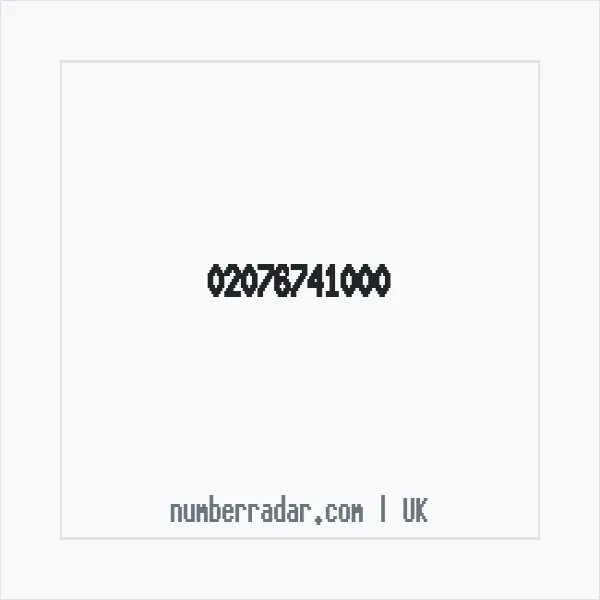 Reverse number check for +44 20 7674 1000 — who called me?