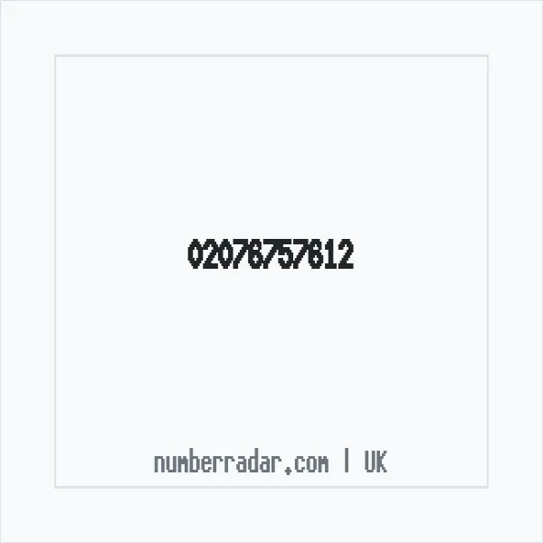 Reverse number check for +44 20 7675 7612 — who called me?