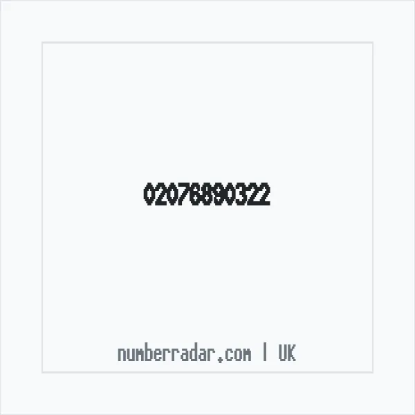 Reverse number check for +44 20 7689 0322 — who called me?