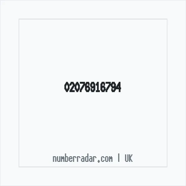 Reverse number check for +44 20 7691 6794 — who called me?