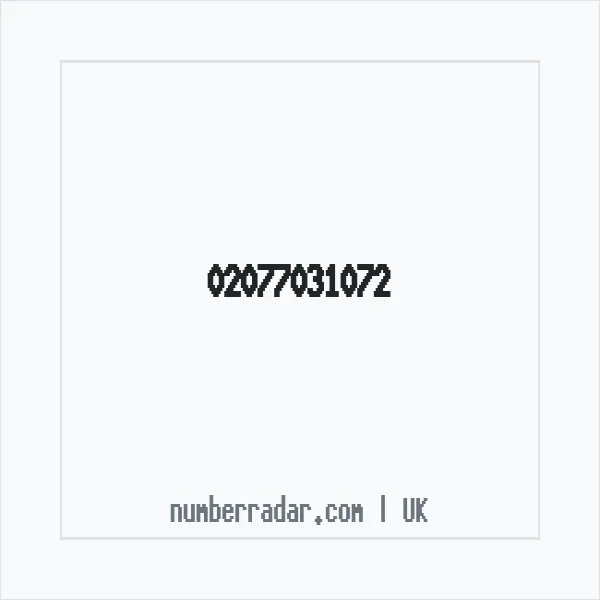Reverse number check for +44 20 7703 1072 — who called me?