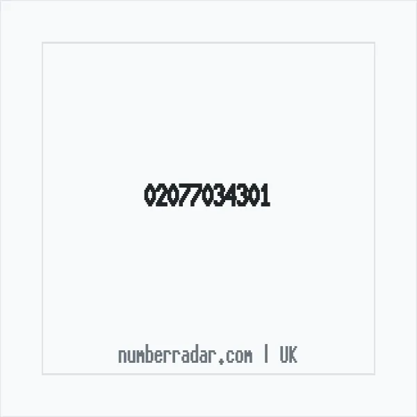 Reverse number check for +44 20 7703 4301 — who called me?