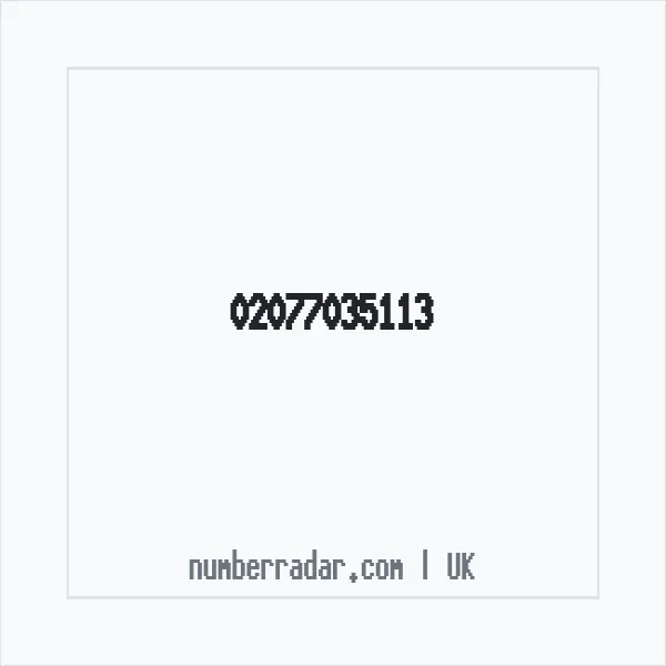 Reverse number check for +44 20 7703 5113 — who called me?