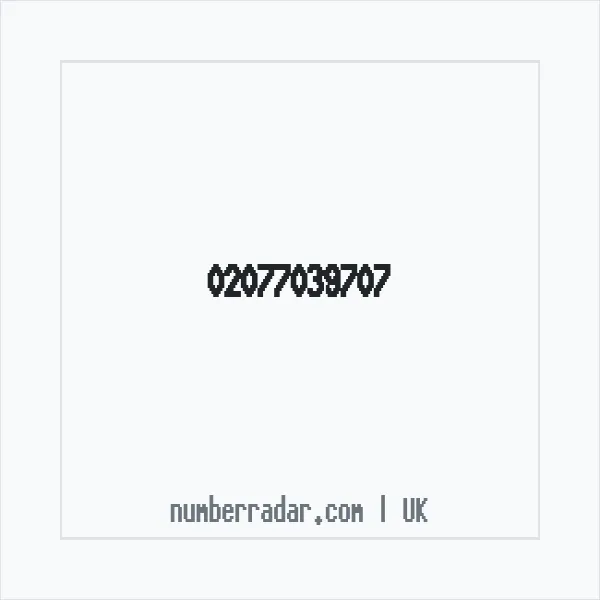 Reverse number check for +44 20 7703 9707 — who called me?