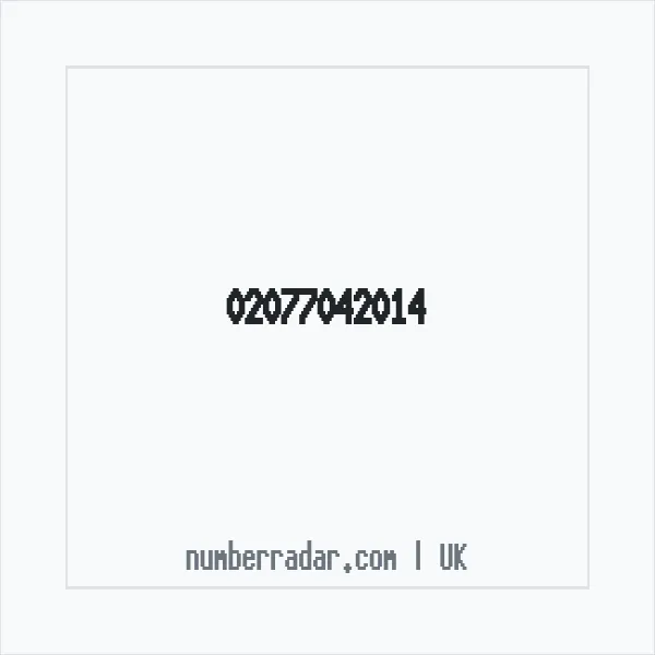 Reverse number check for +44 20 7704 2014 — who called me?