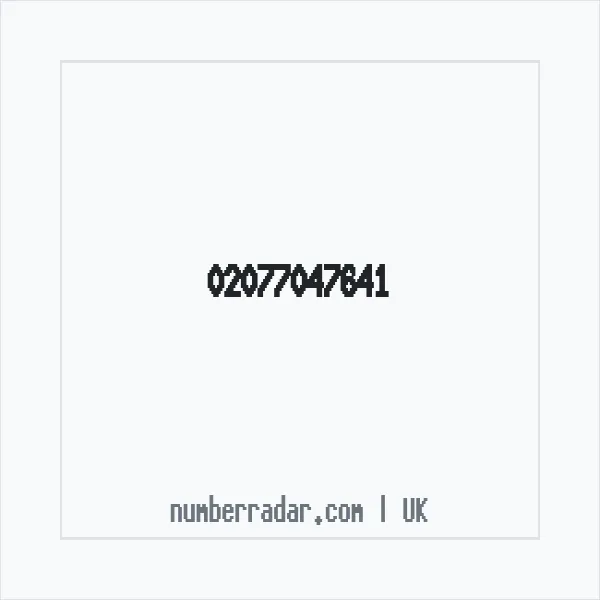 Reverse number check for +44 20 7704 7641 — who called me?