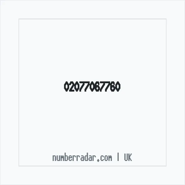 Reverse number check for +44 20 7706 7760 — who called me?