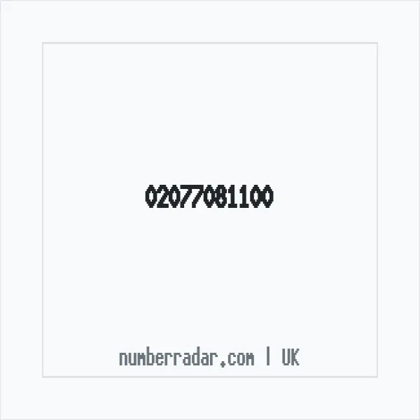 Reverse number check for +44 20 7708 1100 — who called me?