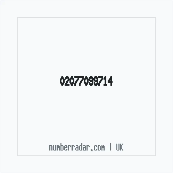 Reverse number check for +44 20 7709 9714 — who called me?