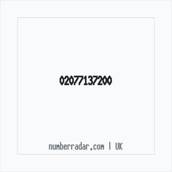 Reverse number check for +44 20 7713 7200 — who called me?