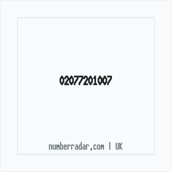 Reverse number check for +44 20 7720 1007 — who called me?