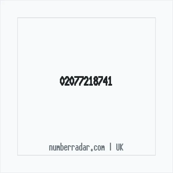 Reverse number check for +44 20 7721 8741 — who called me?