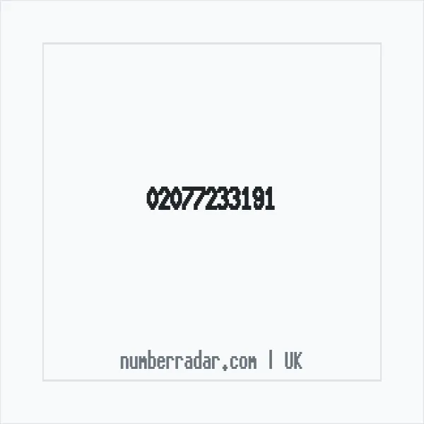 Reverse number check for +44 20 7723 3191 — who called me?