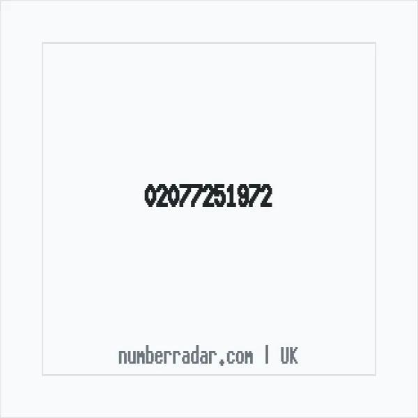 Reverse number check for +44 20 7725 1972 — who called me?