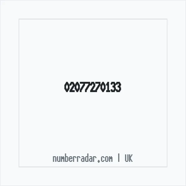 Reverse number check for +44 20 7727 0133 — who called me?