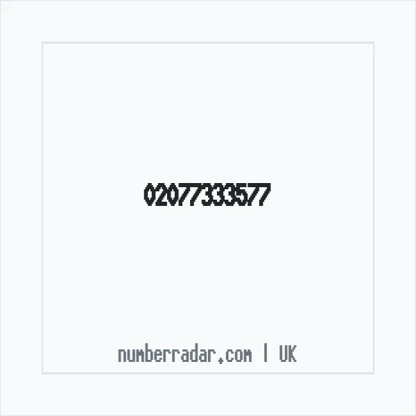 Reverse number check for +44 20 7733 3577 — who called me?
