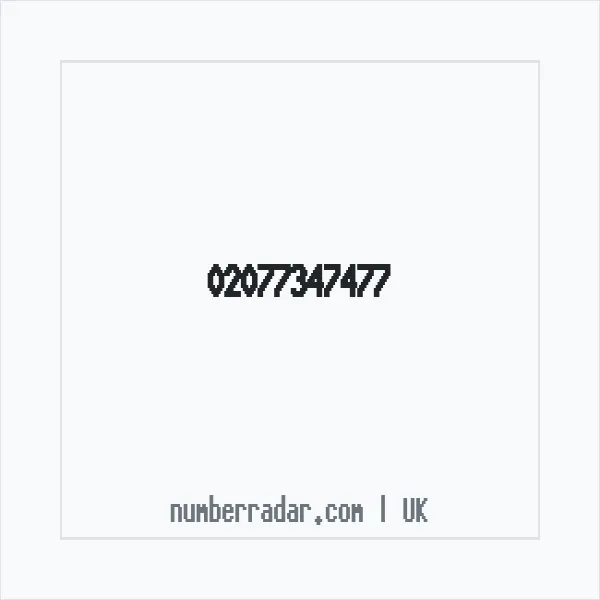 Reverse number check for +44 20 7734 7477 — who called me?