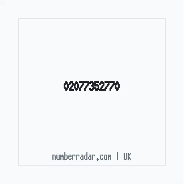 Reverse number check for +44 20 7735 2770 — who called me?