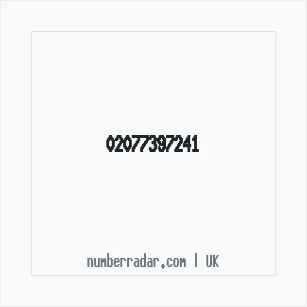 Reverse number check for +44 20 7739 7241 — who called me?