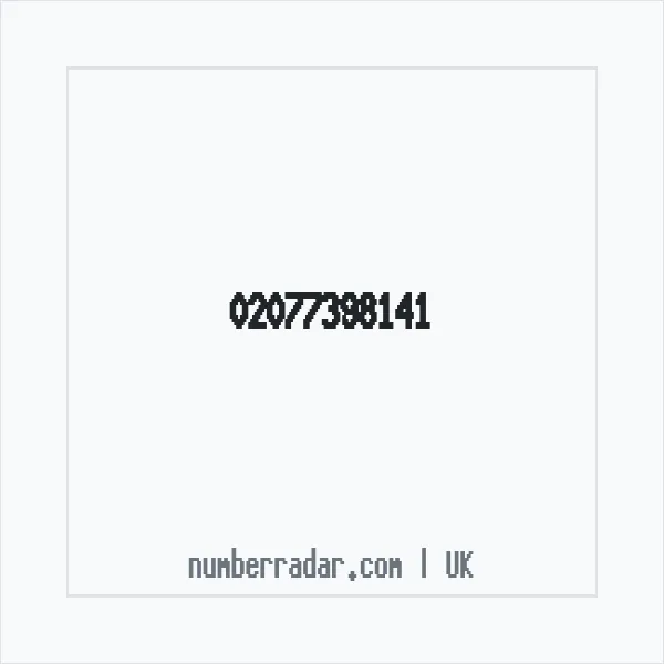 Reverse number check for +44 20 7739 8141 — who called me?