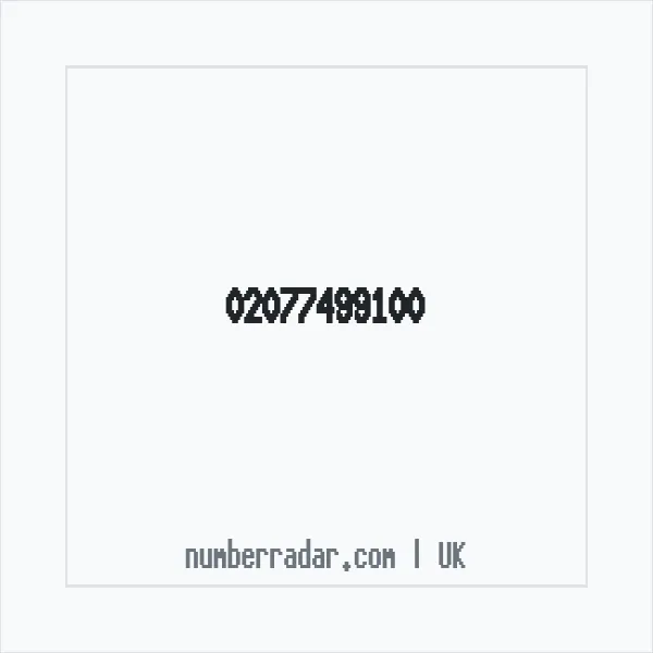 Reverse number check for +44 20 7749 9100 — who called me?