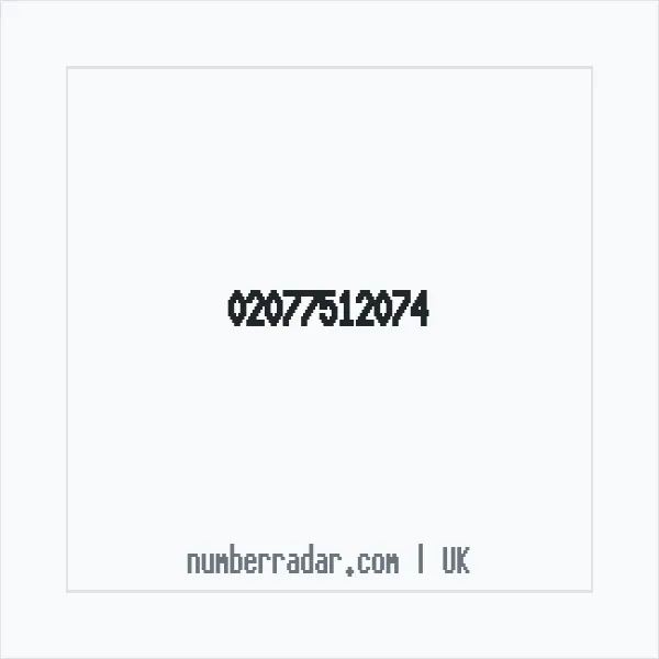 Reverse number check for +44 20 7751 2074 — who called me?