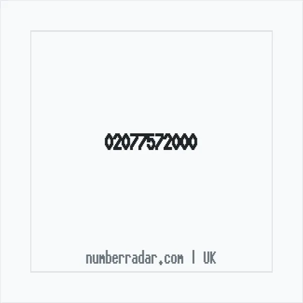Reverse number check for +44 20 7757 2000 — who called me?