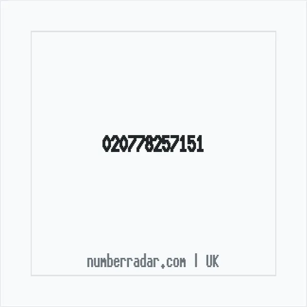 Reverse number check for +44 (2077) 825-715 — who called me?
