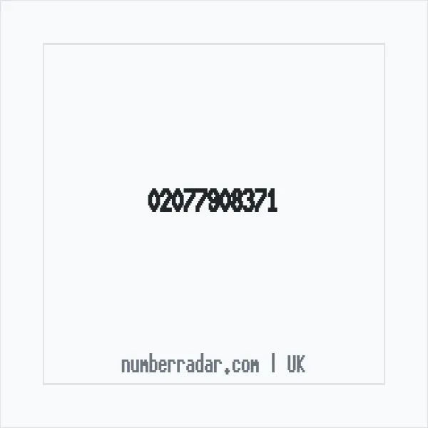 Reverse number check for +44 20 7790 8371 — who called me?