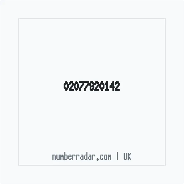 Reverse number check for +44 20 7792 0142 — who called me?