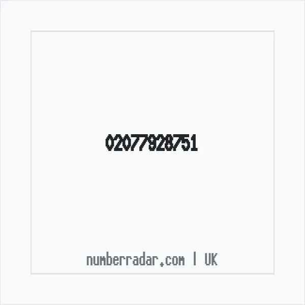 Reverse number check for +44 20 7792 8751 — who called me?