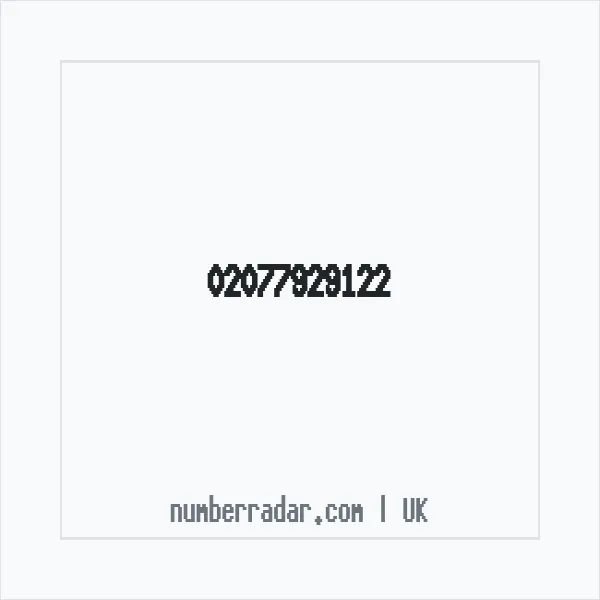 Reverse number check for +44 20 7792 9122 — who called me?