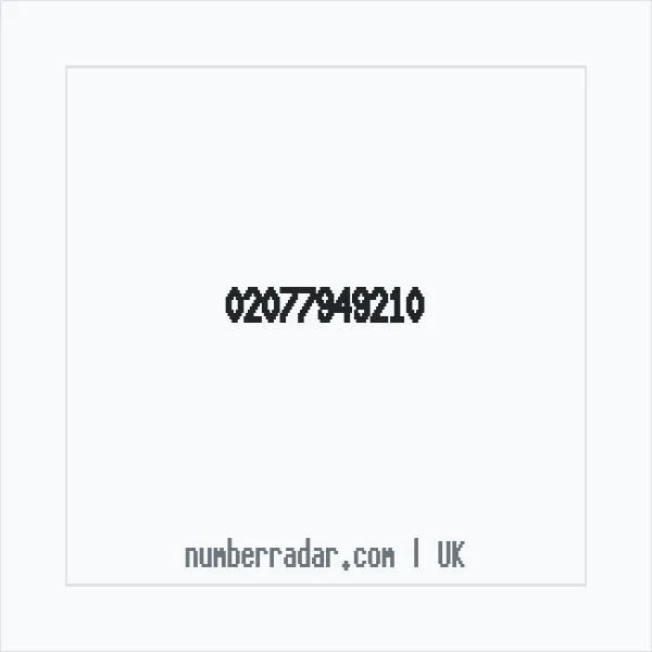 Reverse number check for +44 20 7794 9210 — who called me?
