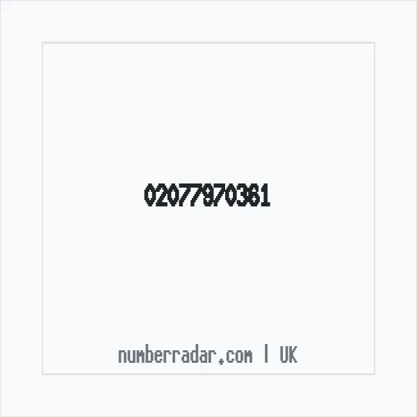 Reverse number check for +44 20 7797 0361 — who called me?