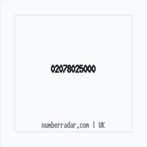 Reverse number check for +44 20 7802 5000 — who called me?