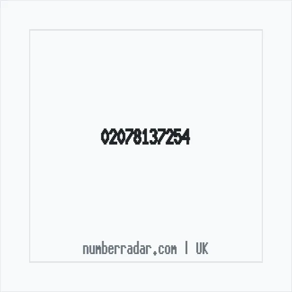 Reverse number check for +44 20 7813 7254 — who called me?
