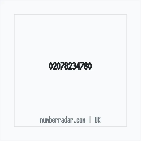 Reverse number check for +44 20 7823 4780 — who called me?