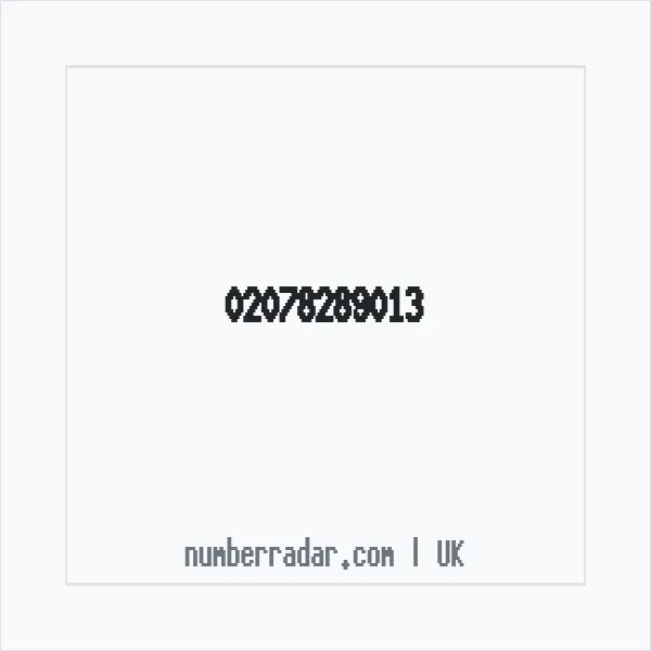 Reverse number check for +44 20 7828 9013 — who called me?